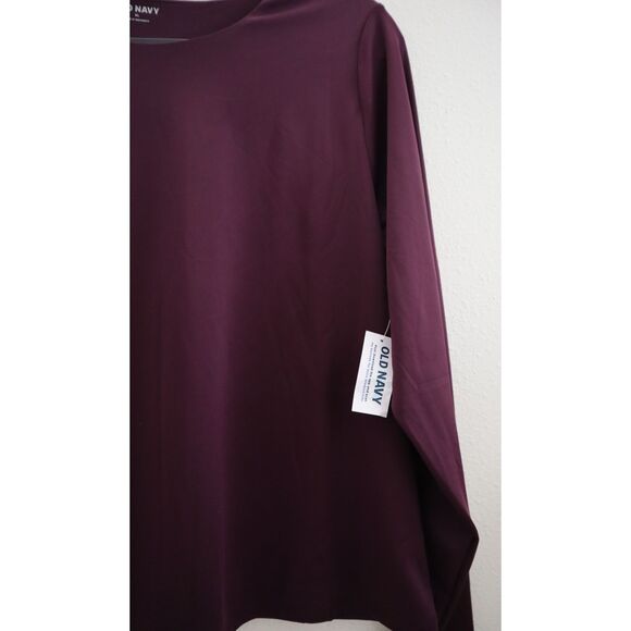 Old Navy 811359 Womens Sz XL Sumptuous Purple L/S Double-Layer Sculpting T-Shirt - Picture 3 of 8